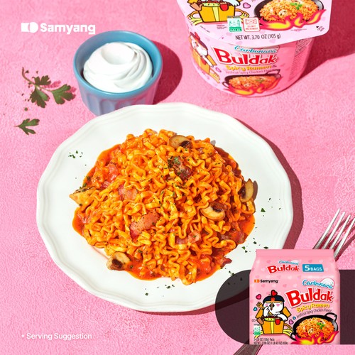 Buldak Hot Chicken Ramen Carbonara Flavour Instant Noodles Multipack