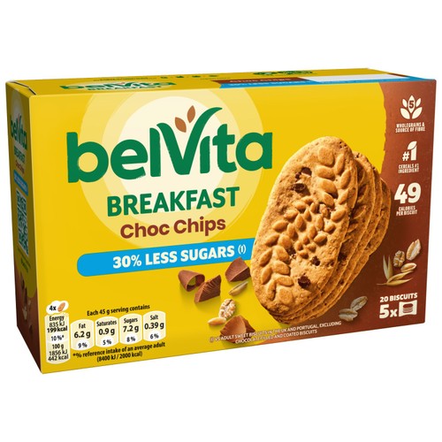 Belvita 30% Less Sugar Chocolate Chips Breakfast Biscuits
