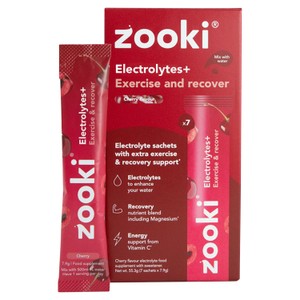 Zooki Electrolytes+ Exercise & Recover, Cherry Flavour