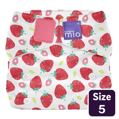 Bambino Mio Reusable Nappy One size fits all birth to 3-4 years Strawberry