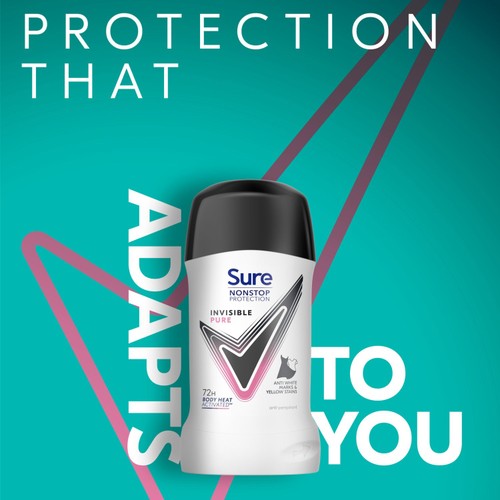 Sure Women Antiperspirant Deodorant Stick Nonstop Invisible Pure