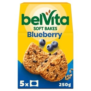 Belvita Soft Bakes Blueberry Cereal Snack Bars Multipack 250g (5 x 50g)