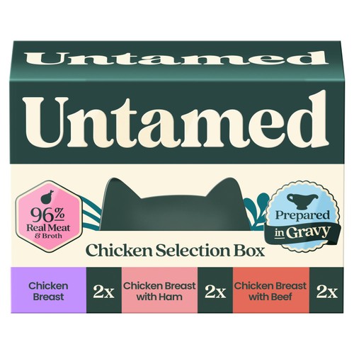 Untamed Chicken Selection Box in Gravy Cat Food