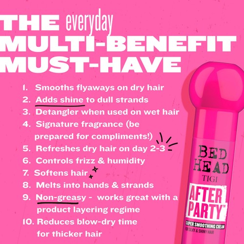 Bed Head by TIGI After Party Smoothing Cream for Shiny Frizz Free Hair