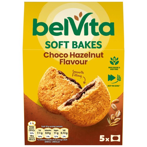 Belvita Choco Hazelnut Soft Bakes Breakfast Biscuits