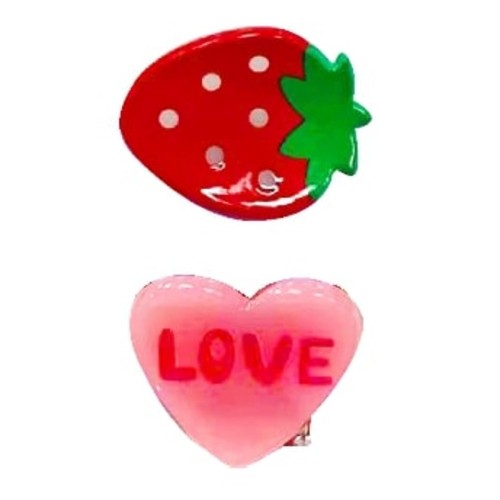 Invisibobble CLIPSTAR GLOW KIDS FRUTTI STRAWBERRY 2PC