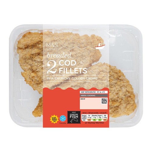 M&S 2 Breaded Cod Fillets