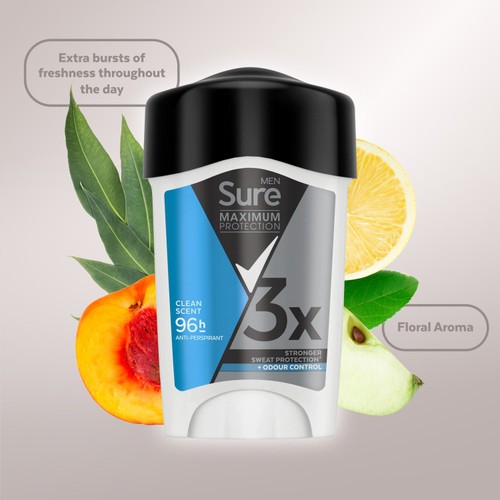 Sure Men Maximum Protection Clean Scent Cream Anti-Perspirant Deodorant