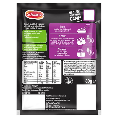Schwartz Air Fry Lemon & Chilli Recipe Mix