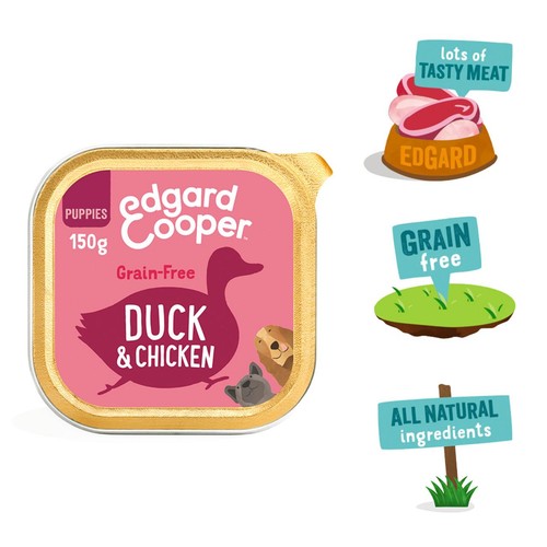 Edgard & Cooper Puppy Grain Free Wet Dog Food with Duck & Chicken