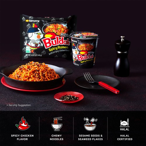 Buldak Hot Chicken Flavour Ramen Original Flavour Instant Noodles Multipack