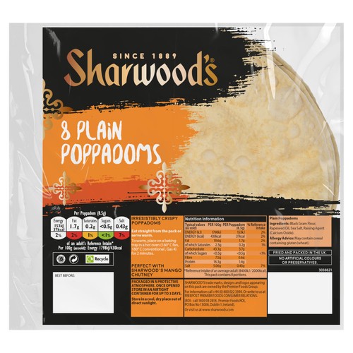 Sharwood's Plain Poppadoms
