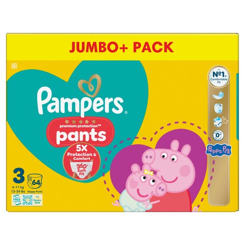 Pampers New Baby Nappy Pants Size 3 Jumbo