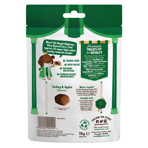 Denzel's Premium Rewards Turkey & Apple Meat Dog Treats