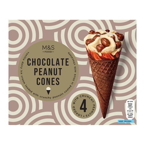M&S Chocolate Peanut Cones