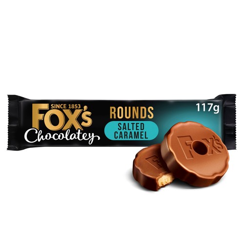 Fox's Chocolatey Biscuits Salted Caramel Rounds
