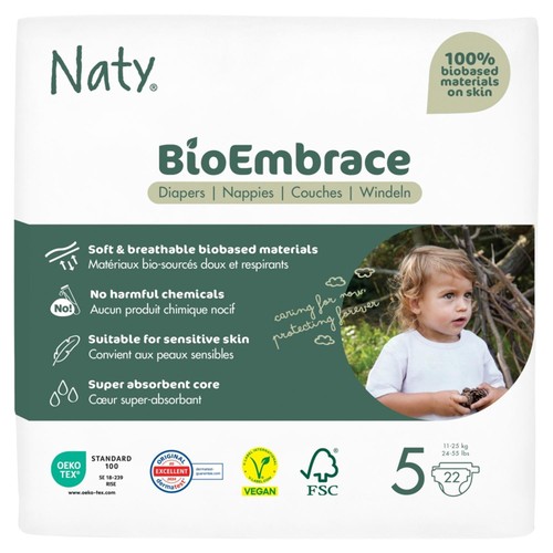 Naty BioEmbrace Nappies Size 5 (11-25kg)