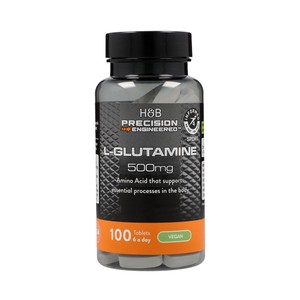 H&B Precision Engineered L-Glutamine 500mg Vegan Tablets