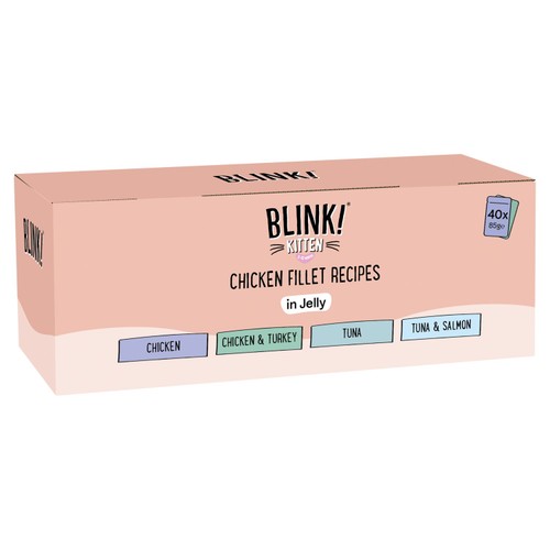 Blink Kitten Chicken&Fish Pouch Selection in Jelly Bulk Pack 