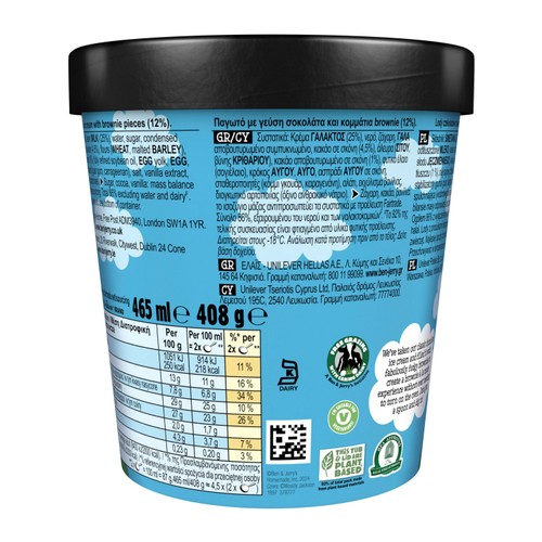 Ben & Jerry's Chocolate Fudge Brownie Ice Cream Tub