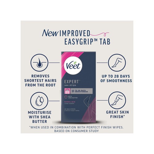 Veet Expert Wax Strips - Legs, Normal