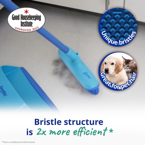 Spontex Catch & Clean Broom Set Dustpan & Brush