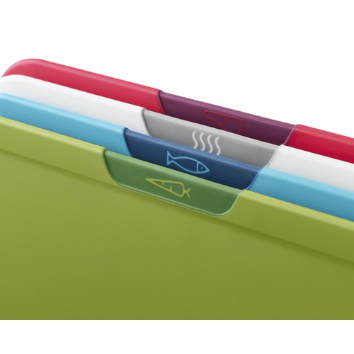 Joseph Joseph Duo Icon 4 piece Chopping Board set -Multicolour
