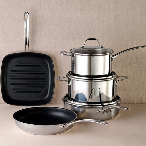 M&S Stainless Steel Non-Stick Grill Pan