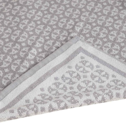 M&S Pure Cotton Geometric Circle Hand Towel, Marble