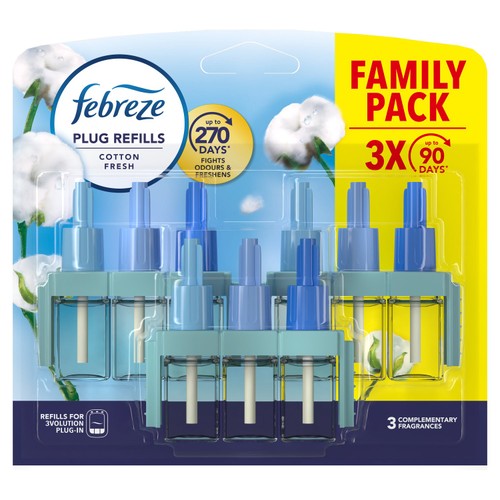 Febreze 3Volution Air Freshener Triple Plug In Refill Cotton Fresh