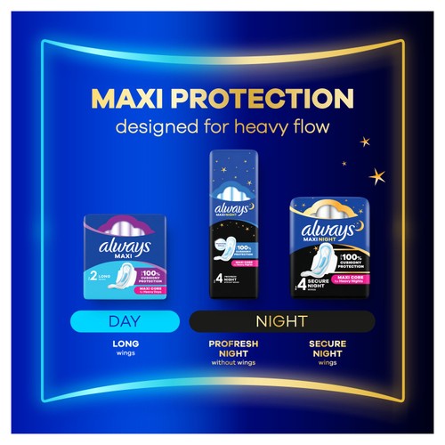 Always Sanitary Towels Maxi Night 