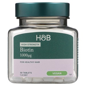Holland & Barrett High Strength Biotin 1000ug Vegan Tablets
