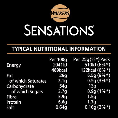 Walkers Sensations Thai Sweet Chilli Multipack Crisps 5 x 25g