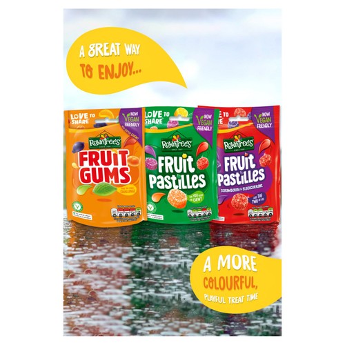 Rowntree's Fruit Pastilles Strawberry & Blackcurrant Sweets Sharing Bag