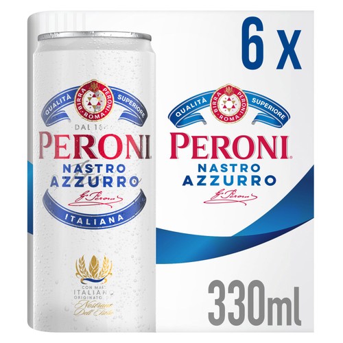 Peroni Nastro Azzurro Beer Lager Cans