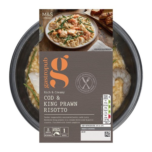 M&S Gastropub Cod & King Prawn Risotto