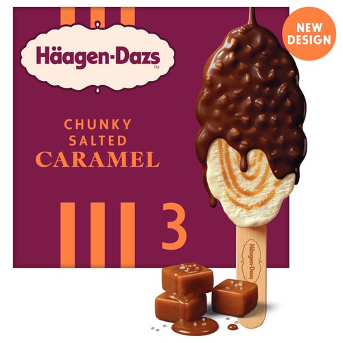 Haagen-Dazs Chunky Salted Caramel Stick Bar Ice Cream