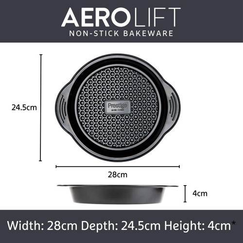 Prestige Aerolift Carbon Steel Cake Tin Round 22cm