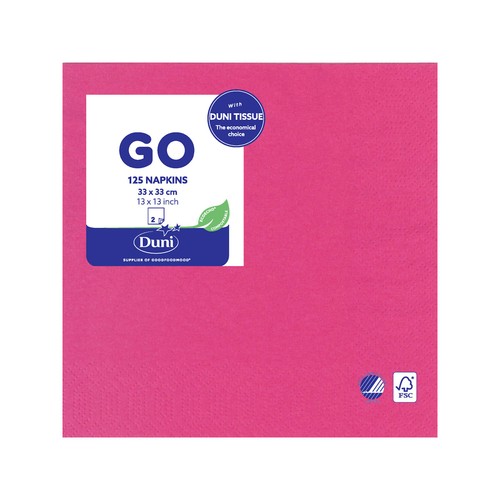 Pink 2 Ply 33cm Paper Party Napkins