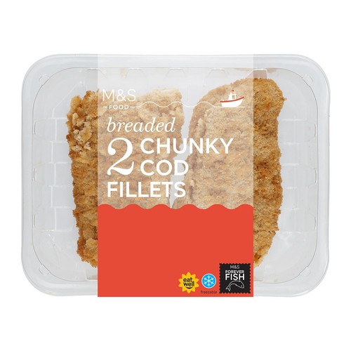 M&S 2 Breaded Chunky Cod Fillets