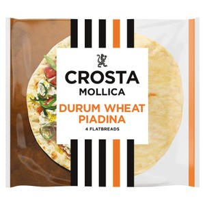 Crosta Mollica 4 Durum Wheat Piadina Flatbreads 300g