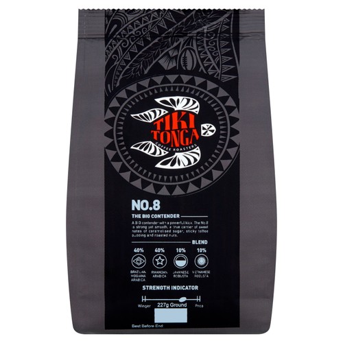 Tiki Tonga Blend No.8 Ground Coffee, 227g Tiki Tonga Blend No.8 Ground Coffee, 227g
