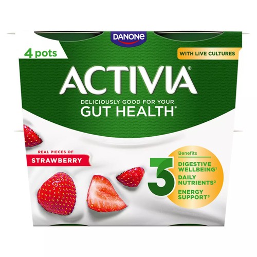 Activia Strawberry Gut Health Fruit Yoghurt Multipack
