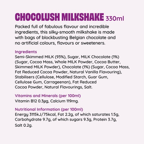 Shaken Udder Chocolush Chocolate Flavoured Milkshake