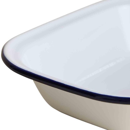 M&S Enamel 28cm Pie Dish, Dark Blue