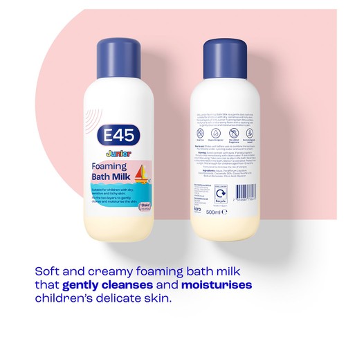 E45 Dermatological Junior Foaming Bubble Bath Milk - Baby & Kids Wash
