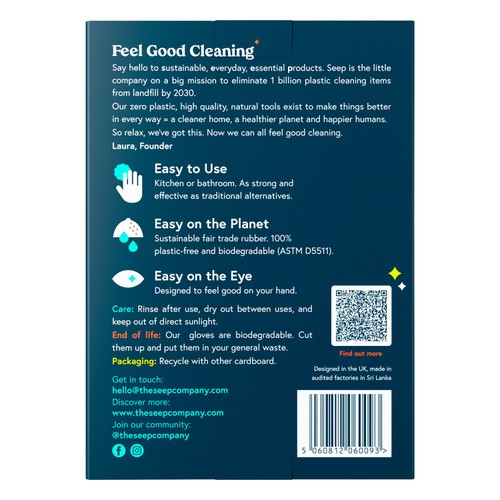 Seep Rubber Gloves Medium Plastic Free
