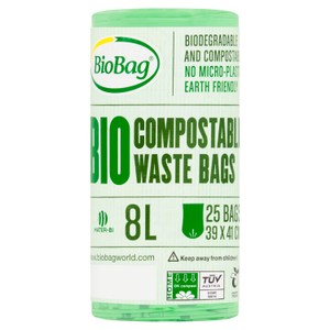 Biobag 8L Compostable Caddy Bin Liners