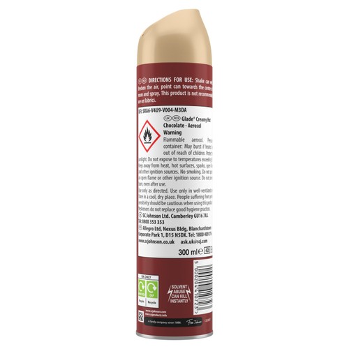 Glade Aerosol Air Freshener Creamy Hot Chocolate