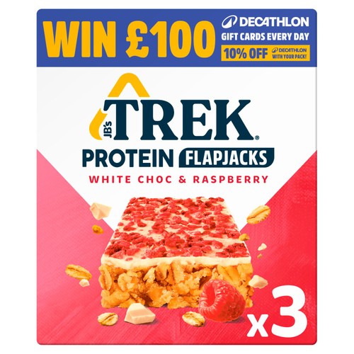TREK White Choc & Raspberry Protein Flapjacks Multipack
